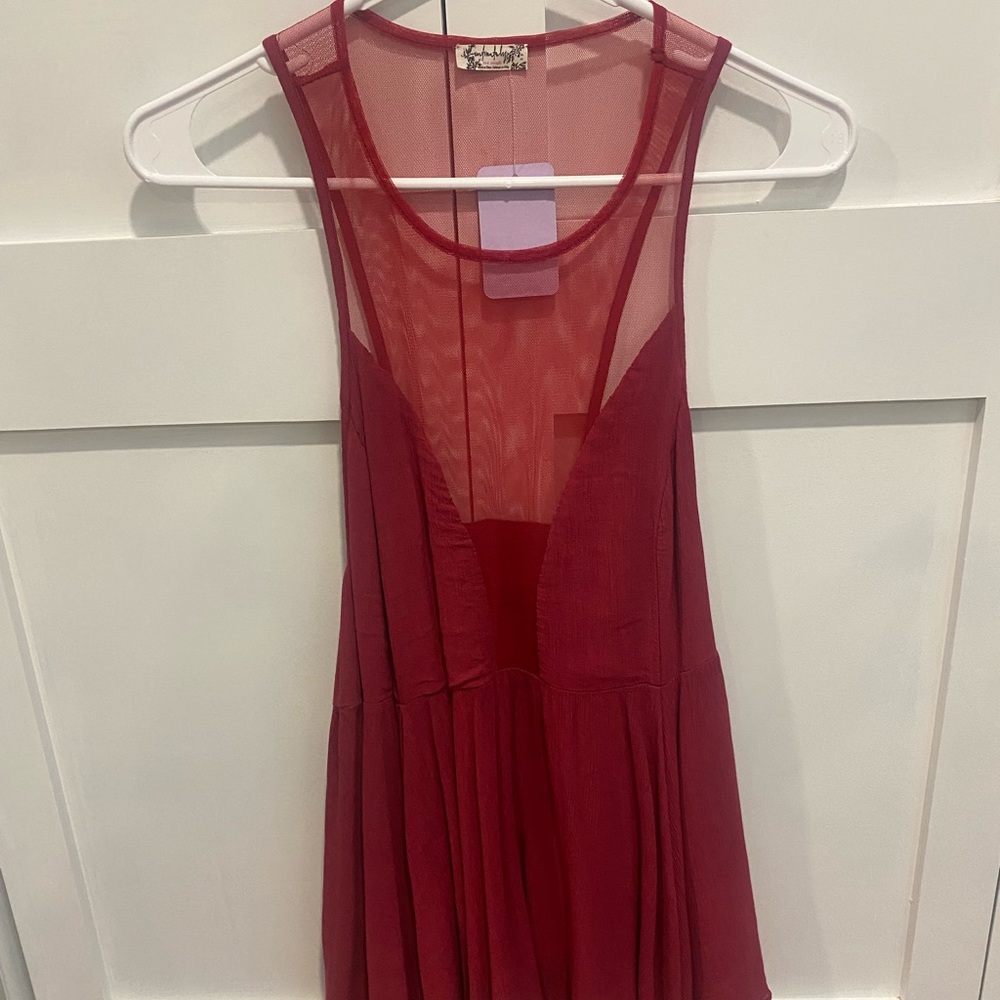 Red free people tank